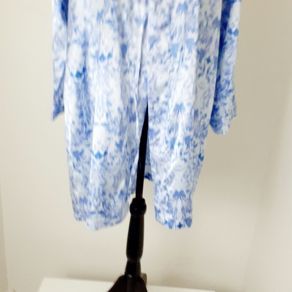 Adonna Women's Gray Floral Print Robe Sz L - Picture 3 of 7